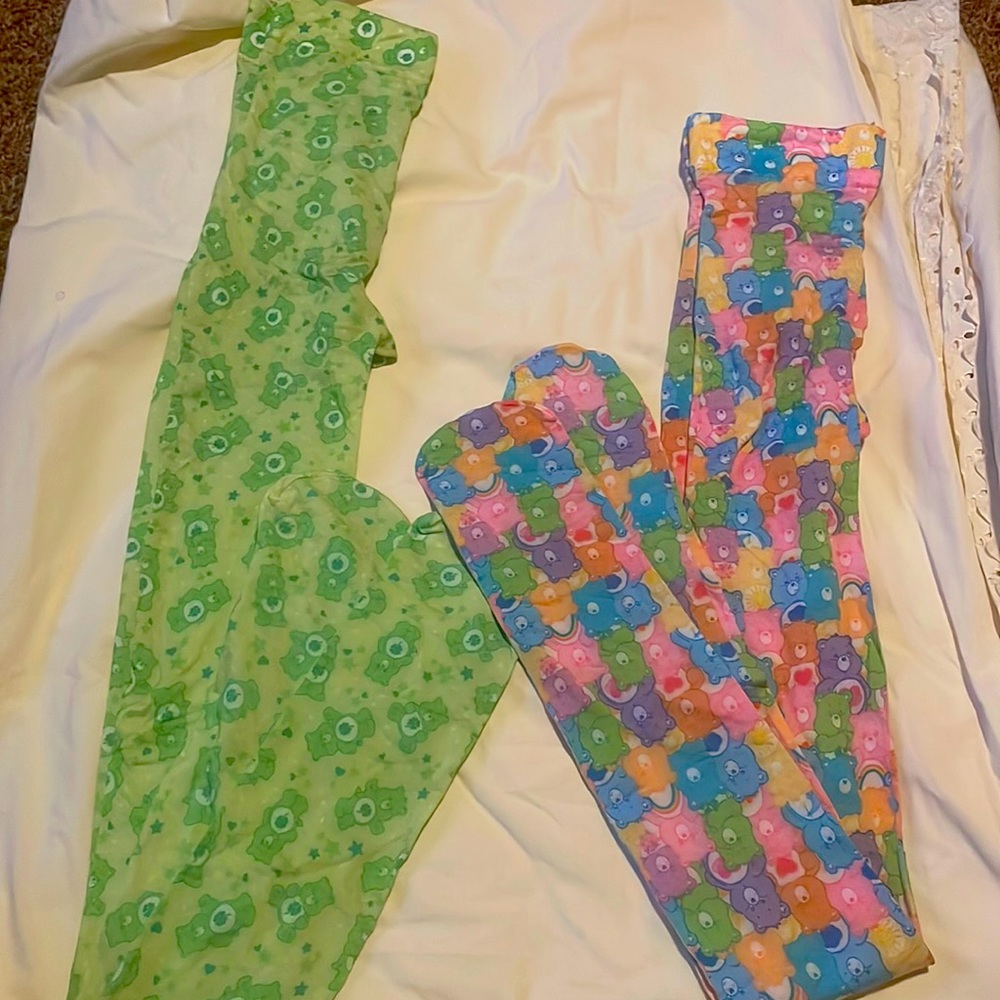 NWOT SheerTex care bear tights